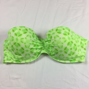 34D Victoria's Secret green bandeau bikini top